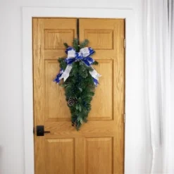 Northlight 28" Mixed Pine and Blueberries Artificial Christmas Teardrop Swag - Unlit -Outlet Xmas Decor Tree Store GUEST 265cd2a5 7ee7 4353 a0d3 367000a0d988