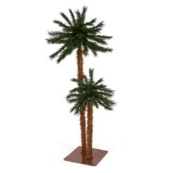 Home Heritage Prelit Artificial Tropical Christmas Holiday Palm Tree, White Incandescent Lights and Stand -Outlet Xmas Decor Tree Store GUEST 26900db3 f994 4389 8a56 447e121a2df9