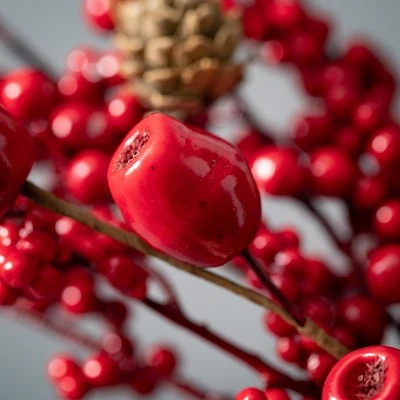 4'L Sullivans Red Berry Pod Garland; Red Christmas Garland 3 4'L Sullivans Red Berry Pod Garland; Red Christmas Garland