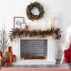 Nearly Natural 6' Pre-lit LED Flocked Mixed Pine with Pinecones Artificial Christmas Garland Brown with Warm White Lights -Outlet Xmas Decor Tree Store GUEST 27d3707b dd7b 4b40 87bc f7f1498c2330