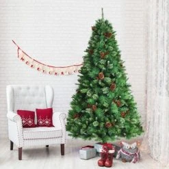 Tangkula 7ft Pre-Decorated Holiday Christmas Tree Unlit Artificial Pine Tree w/ Red Berries 17 Tangkula 7ft Pre-Decorated Holiday Christmas Tree Unlit Artificial Pine Tree w/ Red Berries -Outlet Xmas Decor Tree Store GUEST 28505a65 200e 48fa 9abb e93318eb6f2f