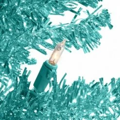 National Tree Company 4' Turquoise Tinsel Artificial Christmas Tree 70ct Clear