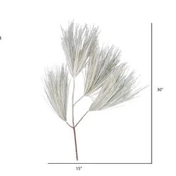 Vickerman 30" Flocked Coutler Pine Artificial Christmas Spray. Includes 2 sprays per pack.