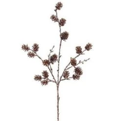 Allstate Floral 15" Metallic Mini Pine Cone Christmas Pick Spray