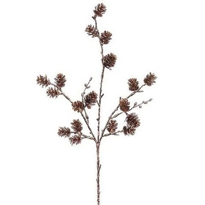 Allstate Floral 15" Metallic Mini Pine Cone Christmas Pick Spray 3 Allstate Floral 15" Metallic Mini Pine Cone Christmas Pick Spray