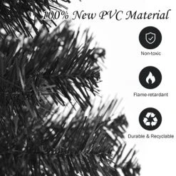 Tangkula 3 Ft Black Artificial Tree Unlit Halloween and Christmas Decoration Tree Compact Festival Party Supplies -Outlet Xmas Decor Tree Store GUEST 2b1313fd eb28 465b bc07 cd3da4ca9e8d