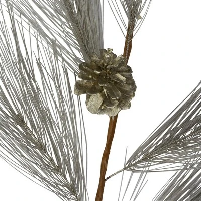 Northlight 40" Brown and Gray Long Needle Pine Cone Artificial Christmas Spray 4 Northlight 40" Brown and Gray Long Needle Pine Cone Artificial Christmas Spray - Image 2