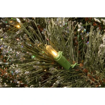 National Tree Company Pre-Lit Artificial Christmas Hanging Snowflakes Door Decoration, Green, Glittery Bristle Pine, White Lights,77 Inches 4 National Tree Company Pre-Lit Artificial Christmas Hanging Snowflakes Door Decoration, Green, Glittery Bristle Pine, White Lights,77 Inches - Image 2