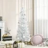 HOMCOM 59" Artificial Pencil Christmas Tree, Slim Xmas Tree with 294 Realistic Branch Tips and Foldable Metal Stand -Outlet Xmas Decor Tree Store GUEST 2bc2e239 7118 4901 bf70 83f2de0968d9