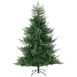 HOMCOM Artificial Christmas Tree Home Holiday Decoration with Auto Open, Steel Base, Wide Shape -Outlet Xmas Decor Tree Store GUEST 2bdf6501 0ae4 4d18 b98d 28ff160043a8