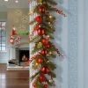 National Tree Company 9 ft. Red Mixed Garland with Battery Operated Warm White LED Lights 2 National Tree Company 9 ft. Red Mixed Garland with Battery Operated Warm White LED Lights -Outlet Xmas Decor Tree Store GUEST 2c96179a 4d69 4396 8bb8 305102210953