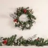 Northlight 6' x 10" Pre-Lit Decorated Green Pine Artificial Christmas Garland, Warm White LED Lights