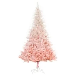 HOMCOM Unlit Spruce Artificial Christmas Tree with Realistic Branches and Tips, Pink -Outlet Xmas Decor Tree Store GUEST 2da7d3f6 94a0 4eb2 be63 725963840a63