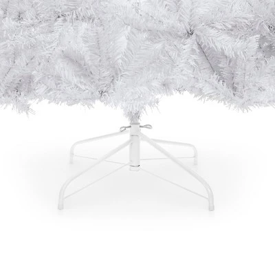 Best Choice Products Pre-Lit Premium Hinged White Artificial Christmas Pine Tree w/ Lights, Stand, PVC Branch Tips 7 Best Choice Products Pre-Lit Premium Hinged White Artificial Christmas Pine Tree w/ Lights, Stand, PVC Branch Tips - Image 5