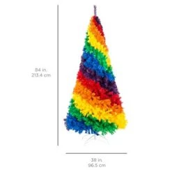 Best Choice Products 7ft Artificial Colorful Rainbow Christmas Tree, Full Fir Holiday Decor w/ 1,213 Tips, Metal Stand 13 Best Choice Products 7ft Artificial Colorful Rainbow Christmas Tree, Full Fir Holiday Decor w/ 1,213 Tips, Metal Stand -Outlet Xmas Decor Tree Store GUEST 2dd81f72 19b1 4985 815c 918025c314f8