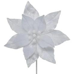 Northlight 24" White Glittered Poinsettia Christmas Stem Spray -Outlet Xmas Decor Tree Store GUEST 2e114fc5 1169 4415 a8da 21b07cc1fd50