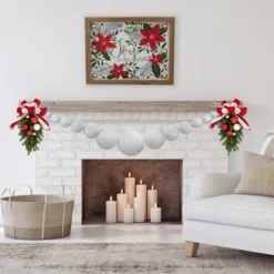 Northlight 6' White Shiny and Matte Shatterproof Ball Christmas Swag -Outlet Xmas Decor Tree Store GUEST 2e13c9d1 2a0f 40da a910 562d256c8b32