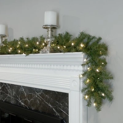 National Tree Company Pre-Lit Artificial Christmas Garland, Green, Norwood Fir, White Lights, Plug In, Christmas Collection, 9 Feet 3 National Tree Company Pre-Lit Artificial Christmas Garland, Green, Norwood Fir, White Lights, Plug In, Christmas Collection, 9 Feet
