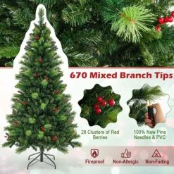 Costway 6FT/7FT/8FT Pre-Lit Artificial Christmas Tree 9 Lighting Modes with 300/400/500 LED Lights & Timer 19 Costway 6FT/7FT/8FT Pre-Lit Artificial Christmas Tree 9 Lighting Modes with 300/400/500 LED Lights & Timer -Outlet Xmas Decor Tree Store GUEST 2ef3fb60 6411 4e52 ad90 f7200e6039bc