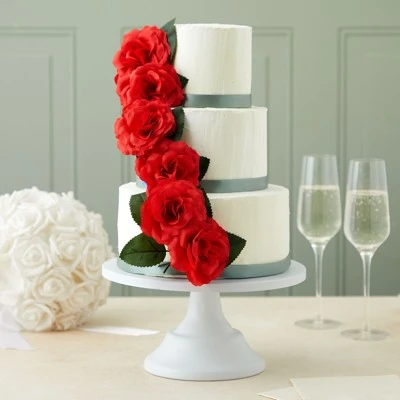 Bright Creations Juvale 50 Pack Red Artificial Silk Cloth Roses, 3 Inch Stemless Fake Flowers Roses for Wall Decorations, Wedding Receptions, Spring Decor 4 Bright Creations Juvale 50 Pack Red Artificial Silk Cloth Roses, 3 Inch Stemless Fake Flowers Roses for Wall Decorations, Wedding Receptions, Spring Decor - Image 2