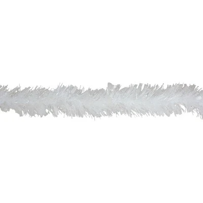 Northlight 12ft Clear and White Snowblush Artificial Tinsel Christmas Garland - Unlit 3 Northlight 12ft Clear and White Snowblush Artificial Tinsel Christmas Garland - Unlit