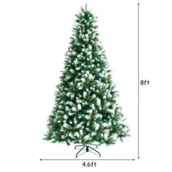 Costway 8ft Unlit Hinged Artificial Christmas Tree w/ Snow Flocked Tips and Red Berries 13 Costway 8ft Unlit Hinged Artificial Christmas Tree w/ Snow Flocked Tips and Red Berries -Outlet Xmas Decor Tree Store GUEST 3126c77b 7c08 47c5 ae46 fb2652b20973
