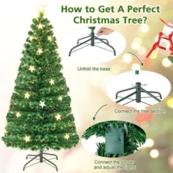 Tangkula 4/5/6/7 FT Artificial Christmas Tree Prelit Fiber Optic Xmas Tree w/ Warm White Lights 8 Light Modes 20 Tangkula 4/5/6/7 FT Artificial Christmas Tree Prelit Fiber Optic Xmas Tree w/ Warm White Lights 8 Light Modes -Outlet Xmas Decor Tree Store GUEST 3328cd88 8931 43b6 9191 a2a1b7b645af