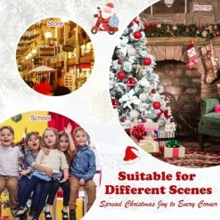 Tangkula Artificial Snow Flocked Christmas Tree 6FT Hinged Christmas Tree W/ 631 Branch Tips 12 Tangkula Artificial Snow Flocked Christmas Tree 6FT Hinged Christmas Tree W/ 631 Branch Tips -Outlet Xmas Decor Tree Store GUEST 3348b736 46ef 4edb add0 2f8bd1262fa1