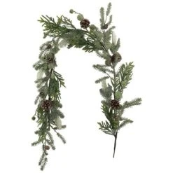 Northlight 5' x 8" Artificial Christmas Garland with with Frosted Foliage and Pine Cones, Unlit -Outlet Xmas Decor Tree Store GUEST 33be6477 3e80 45f7 8497 1fb3e2fd168f