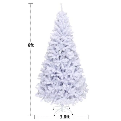 Costway 6/7.5/9Ft Hinged Artificial Christmas Tree Premium Pine Tree 3 Costway 6/7.5/9Ft Hinged Artificial Christmas Tree Premium Pine Tree
