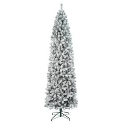 National Tree Company First Traditions Unlit Pencil Slim Flocked Acacia Hinged Artificial Christmas Tree -Outlet Xmas Decor Tree Store GUEST 34ea12a6 24ab 4830 a967 d6a8408bc211