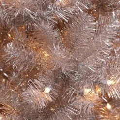 6.5ft Pre-Lit Rose Gold Tinsel Artificial Christmas Tree - Puleo -Outlet Xmas Decor Tree Store GUEST 351345bd 47f3 4d36 a4b7 2369e8862d80