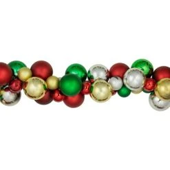 Northlight 6' Traditional Colors 2-Finish Shatterproof Ball Christmas Garland -Outlet Xmas Decor Tree Store GUEST 3684a0bb bd8d 47ac bad9 995c8c634c84