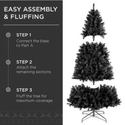 Best Choice Products Artificial Full Black Christmas Tree Holiday Decoration 14 Best Choice Products Artificial Full Black Christmas Tree Holiday Decoration -Outlet Xmas Decor Tree Store GUEST 36913598 1852 4cab a5f8 e9569d7805e9