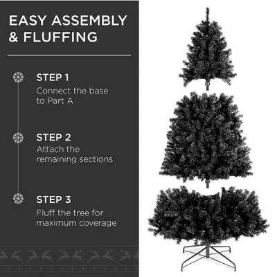 Best Choice Products Artificial Full Black Christmas Tree Holiday Decoration 5 Best Choice Products Artificial Full Black Christmas Tree Holiday Decoration - Image 3
