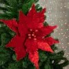 Northlight 24" Glittered Red Poinsettia Christmas Stem Spray -Outlet Xmas Decor Tree Store GUEST 36e3eaa8 e72b 47d3 ae81 63b89d25ecb5