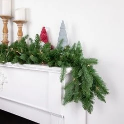 Northlight 9' x 12" Pre-Lit Washington Frasier Fir Artificial Christmas Garland - Clear AlwaysLit Lights