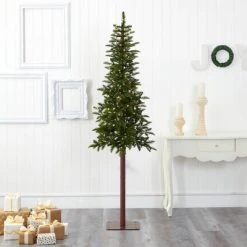 7ft Nearly Natural Pre-Lit LED Slim Alaskan Alpine Artificial Christmas Tree Clear Lights 13 7ft Nearly Natural Pre-Lit LED Slim Alaskan Alpine Artificial Christmas Tree Clear Lights -Outlet Xmas Decor Tree Store GUEST 3781a3d6 e716 446d abd9 e7e06ab20def