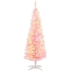 HOMCOM 5' Tall Pre-Lit Slim Noble Fir Artificial Christmas Tree with Realistic Branches, 110 Warm White LED Lights and 294 Tips 15 HOMCOM 5' Tall Pre-Lit Slim Noble Fir Artificial Christmas Tree with Realistic Branches, 110 Warm White LED Lights and 294 Tips -Outlet Xmas Decor Tree Store GUEST 37fbcd78 6e1f 4a0c 9f12 0654842fae5a