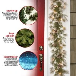 National Tree Company Pre-Lit 'Feel Real' Artificial Christmas Garland, Green, Liberty Pine Cones, White Lights, Frosted Branches, Plug In, 9 Feet 9 National Tree Company Pre-Lit 'Feel Real' Artificial Christmas Garland, Green, Liberty Pine Cones, White Lights, Frosted Branches, Plug In, 9 Feet -Outlet Xmas Decor Tree Store GUEST 38d4578f 5b68 408d 9af4 1d10bfdbd71e