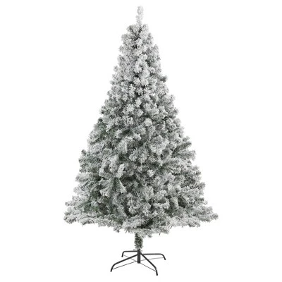 Nearly Natural 7' Flocked Rock Springs Spruce Artificial Christmas Tree 3 Nearly Natural 7' Flocked Rock Springs Spruce Artificial Christmas Tree
