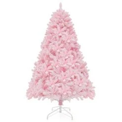 Costway 6 FT Flocked Artificial Christmas Tree Hinged with 350 LED Lights 808 Branch Tips -Outlet Xmas Decor Tree Store GUEST 390621bb 2518 44ea 83ad 8e970e22a9cc