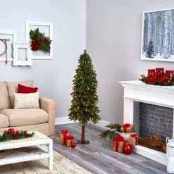 5ft Nearly Natural Pre-Lit Grand Alpine Artificial Christmas Tree Clear Lights -Outlet Xmas Decor Tree Store GUEST 398affdb 809b 4e97 aba7 8f8aca88299f