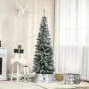 HOMCOM Tall Unlit Snow-Flocked Slim Artificial Christmas Tree with Realistic Branches 1 HOMCOM Tall Unlit Snow-Flocked Slim Artificial Christmas Tree with Realistic Branches -Outlet Xmas Decor Tree Store GUEST 3a052e15 0e23 4975 b7fd 435ed6a27624