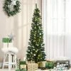 HOMCOM 6ft Tall Pre-Lit Slim Noble Fir Artificial Christmas Tree with Realistic Branches, 200 Warm White LED Lights and 390 Tips -Outlet Xmas Decor Tree Store GUEST 3a74ece6 a32d 4595 80d4 15da1f37d832