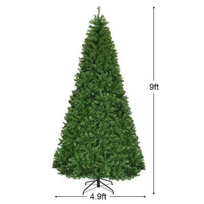 Costway 9Ft Pre-Lit Artificial Christmas Tree Hinged 1000 LED Lights 3 Costway 9Ft Pre-Lit Artificial Christmas Tree Hinged 1000 LED Lights
