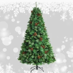 Tangkula 6ft Pre-lit Christmas Tree Artificial Christmas Pine Tree w/ 350 LED Lights & 814 Branch Tips -Outlet Xmas Decor Tree Store GUEST 3aa6867a 3937 41e4 b73f 9b3f9904c26d