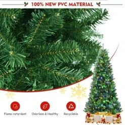 Costway 8ft Pre-lit Hinged Christmas Tree with Remote Control & 9 Lighting Modes -Outlet Xmas Decor Tree Store GUEST 3b0e8ba2 5841 4a82 8f37 c5ddbf27837b
