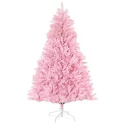 HOMCOM Artificial Christmas Tree Holiday Decoration with Auto Open, Steel Base, Wide Shape, Pink 11 HOMCOM Artificial Christmas Tree Holiday Decoration with Auto Open, Steel Base, Wide Shape, Pink -Outlet Xmas Decor Tree Store GUEST 3b37982a 0fc0 46ac b3ab dbb466749ff4