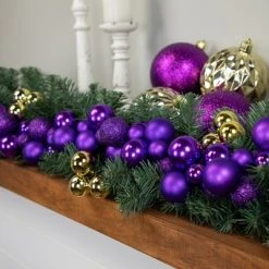 Northlight 6' Purple 3-Finish Shatterproof Ball Christmas Garland -Outlet Xmas Decor Tree Store GUEST 3bdb1f44 2d14 4d33 abbf 4ebbf16802a7